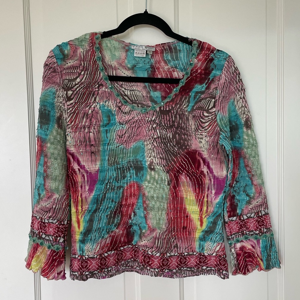 Alberto Makali Stretchy Crinkle Shirt